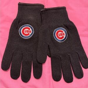 Chicago Cubs Black Knit Gloves